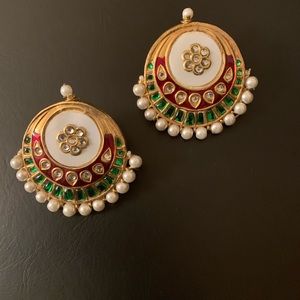Gold Plated hand painted earrings